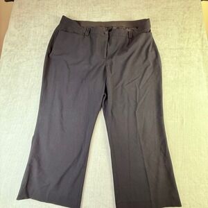 Lane Bryant Womens 22P Black Dress Pants Petite Plus Stretch Straight Leg